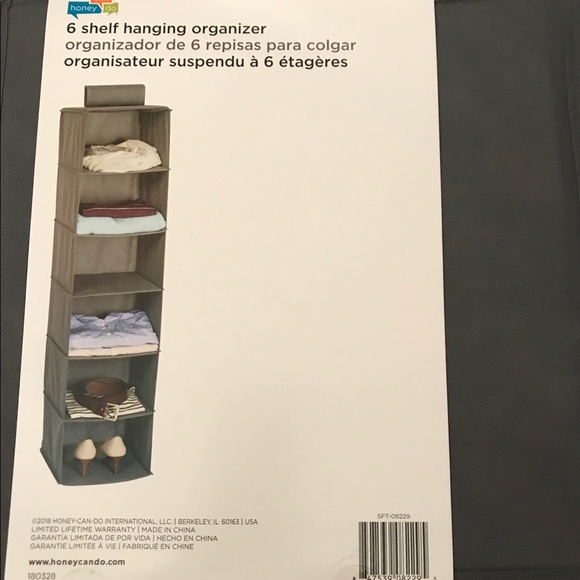 Honey Can Do 6 Shelf Hanging Organizer - Picture 2 of 3